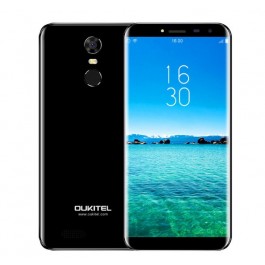 Oukitel Smartphone C8 Black 5.5" 2,5D curved HD IPS LCD (18:9) 1280x6 40 pixels infinity display, 1.3