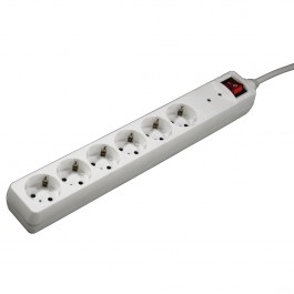 HAMA 6-Way Power Strip, overvoltage protect. 1,4m (47778)